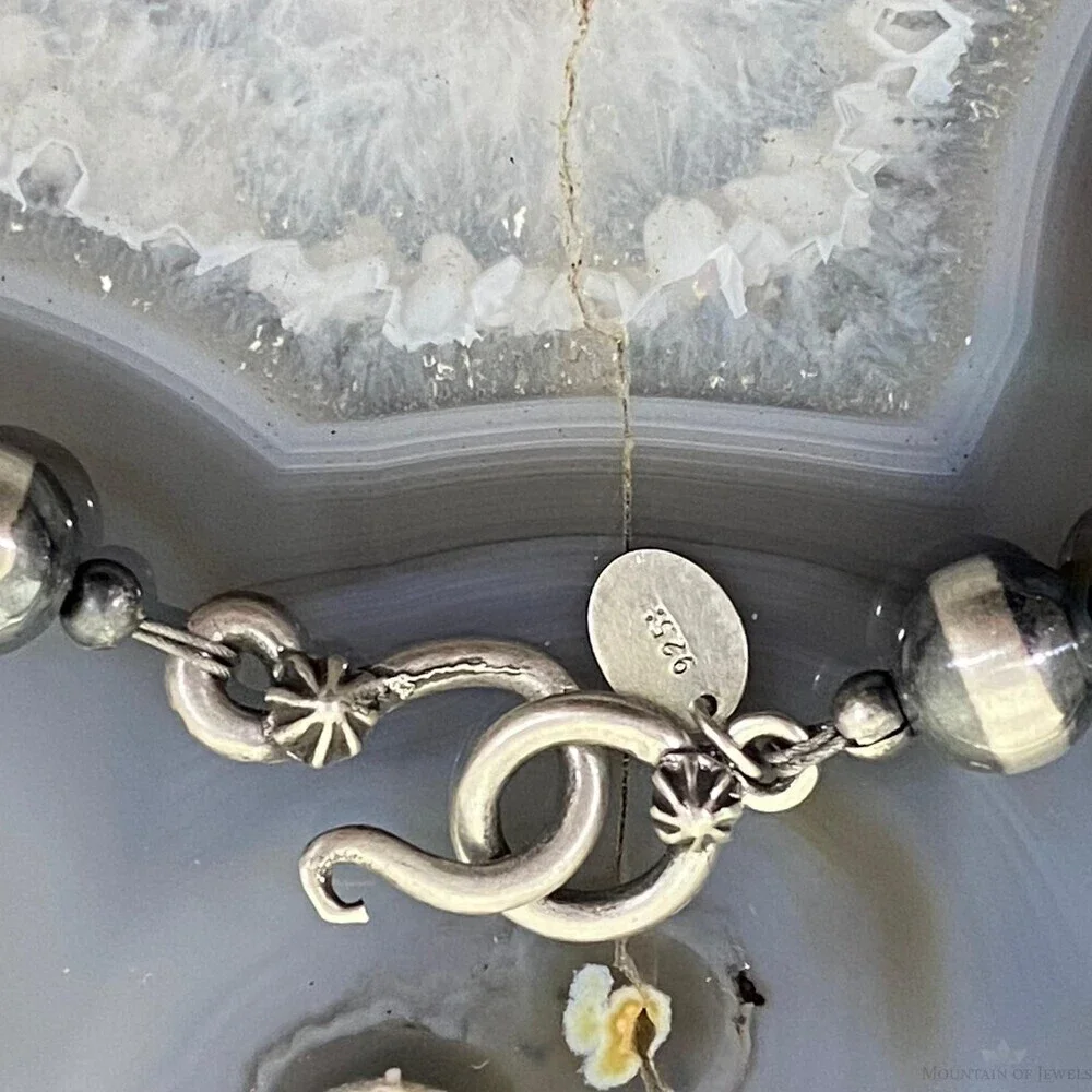 Sterling Silver Navajo Pearl Necklace Length 18